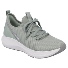 Load image into Gallery viewer, Mint Green With White Sole Rieker Women&#39;s 42109 Knit Athletic Sneaker Profile View
