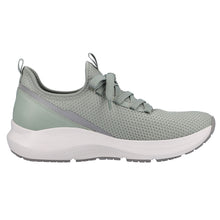 Load image into Gallery viewer, Mint Green With White Sole Rieker Women&#39;s 42109 Knit Athletic Sneaker Side View
