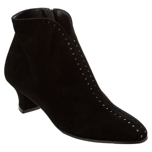 Black Thierry Rabotin Women's Edie Suede With Small Studs Heeled Ankle Boot