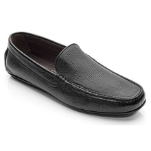 Load image into Gallery viewer, Black To Boot New York Men&#39;s Key Largo Leather Slip On Loafer Driver Profile View
