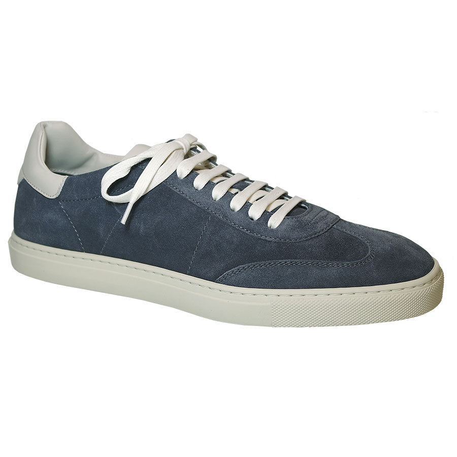 Avion Blue With White To Boot New York Solaro Suede Casual Sneaker