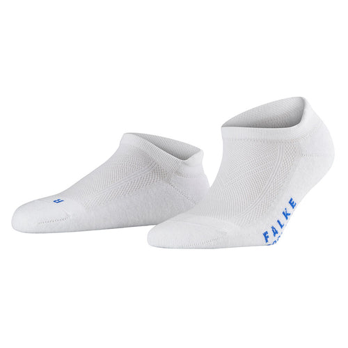 White Falke Women's Cool Kick Sneaker Below Ankle Sports Polyester Socks