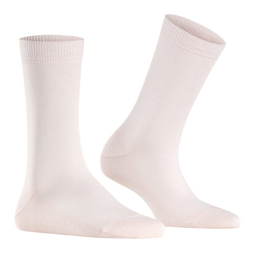 Light Pink Falke Women's Cotton Calf Family Sock