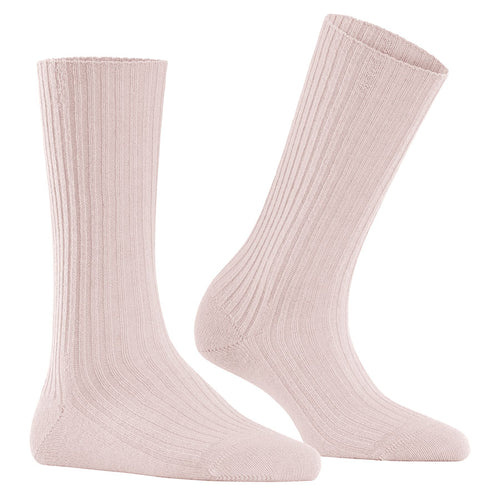 Light Pink Falke Women's Cosy Wool Boot Blend Socks