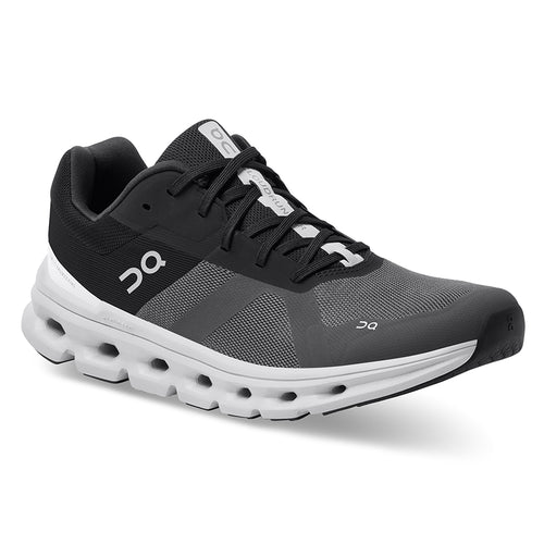 Eclipe Frost Black Grey ON Men's Cloudrunner Mesh Athletic Running Sneaker Medium Width Profile View