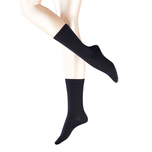 Dark Navy Falke Women's Softmerino Calf Length Socks