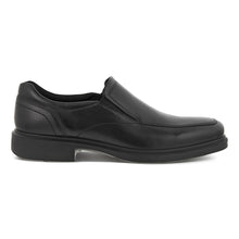 Load image into Gallery viewer, Black Ecco Men&#39;s Helsinki 2.0 Apron Toe Slip On Casual Leather Side View
