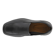 Load image into Gallery viewer, Black Ecco Men&#39;s Helsinki 2.0 Apron Toe Slip On Casual Leather Top View
