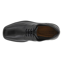 Load image into Gallery viewer, Black Ecco Men&#39;s Helsinki 2.0 Bike Toe Tie Leather Casual Oxford Top View
