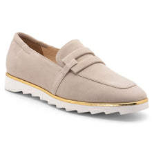Load image into Gallery viewer, Beige Sand Ara Women&#39;s Laura Casual Suede Loafer Profile View
