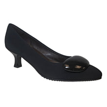 Load image into Gallery viewer, Black Brunate Women&#39;s Lilly Microfiber Dressy Pump Profile View
