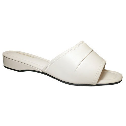 White With Black Sole Daniel Green Women's Synthetic Single Strap Slipper