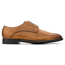 Load image into Gallery viewer, Tobacco Tan With Black Sole To Boot NY Men&#39;s Amedeo Casual Leather Oxford Side View
