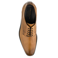 Load image into Gallery viewer, Tobacco Tan With Black Sole To Boot NY Men&#39;s Amedeo Casual Leather Oxford Top View
