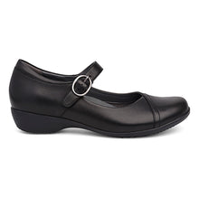 Load image into Gallery viewer, Black Dansko Women&#39;s Fawna Milled Leather Dress Casual Mary Jane Medium Width Side View
