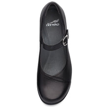 Load image into Gallery viewer, Black Dansko Women&#39;s Fawna Milled Leather Dress Casual Mary Jane Wide Width Top View
