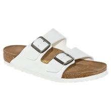 Load image into Gallery viewer, White Birkenstock Women&#39;s Arizona BirkoFlor Double Strap Sandal Profile View
