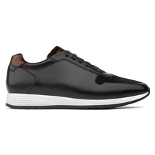 Load image into Gallery viewer, Black With White And Brown To Boot New York Men&#39;s Aegis Leather And Suede Casual Sneaker Oxford Side View
