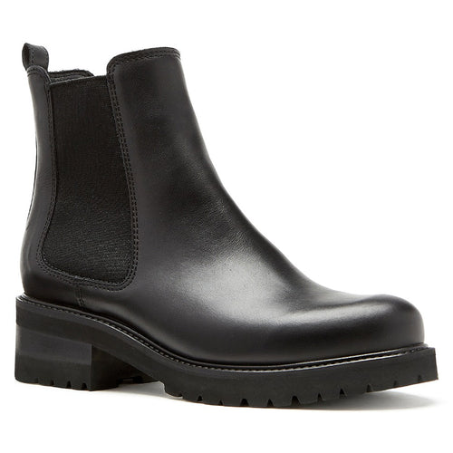 Black La Canadienne Women's Conner Waterproof Leather And Stretch Chelsea Boot Profile View