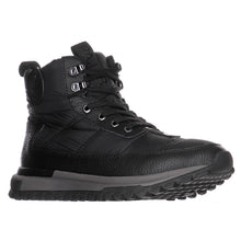 Load image into Gallery viewer, Black With Grey Pajar Men&#39;s Waterproof Leather And Nylon Military Ankle Boot Profile View
