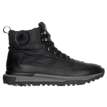 Load image into Gallery viewer, Black With Grey Pajar Men&#39;s Waterproof Leather And Nylon Military Ankle Boot Side View
