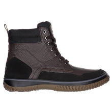 Load image into Gallery viewer, Brown And Black With Tan Sole Pajar Men&#39;s Ganner Waterproof Leather Combat Boot Side View
