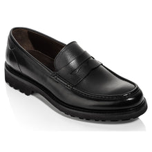 Load image into Gallery viewer, Black To Boot New York Men&#39;s O&#39;Conner Leather Penny Loafer Profile View
