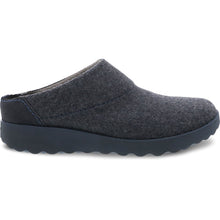 Load image into Gallery viewer, Charcoal Grey With Blue Sole Dansko Women&#39;s Lucie Wool Clog Side View
