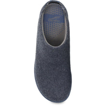 Load image into Gallery viewer, Charcoal Grey With Blue Sole Dansko Women&#39;s Lucie Wool Clog Top View
