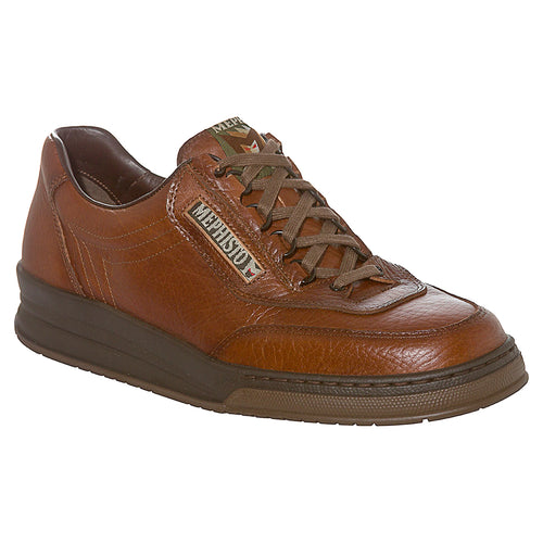 Tan With Brown Mephisto Men's Match Leather Casual Shoe Profile View