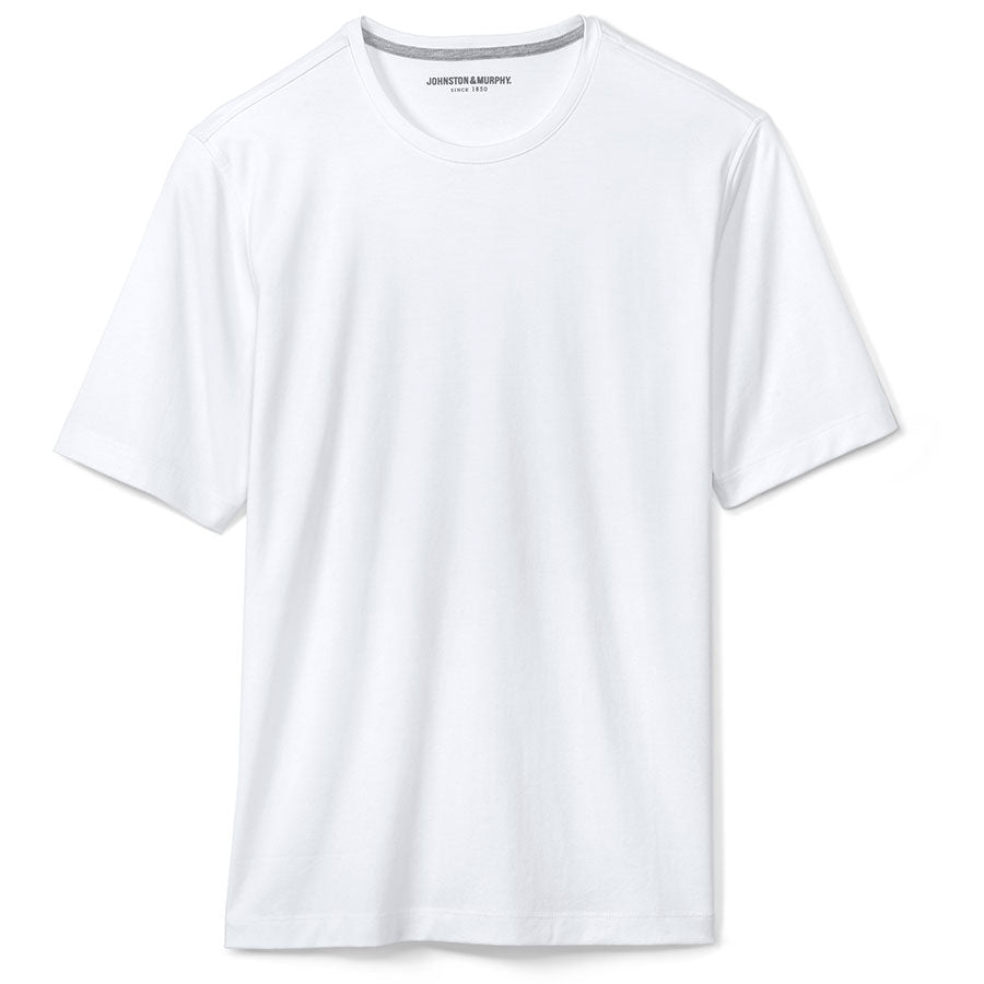 White Johnston And Murphy Men's Essential Tee Shirt Cotton