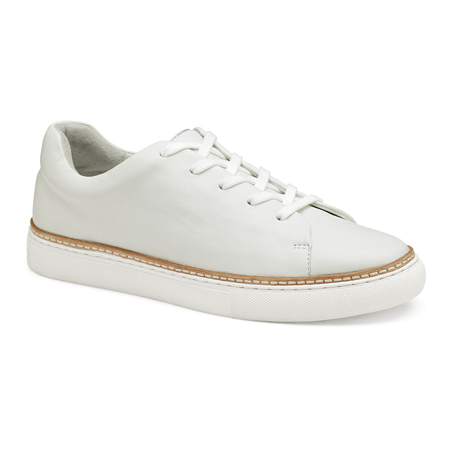 White Johnston And Murphy Women's Callie Lace Casual Sneaker Profile View