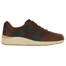 Load image into Gallery viewer, New Briar Brown With Green And Beige And Yellow SAS Men&#39;s Camino Leather Sneaker Side View
