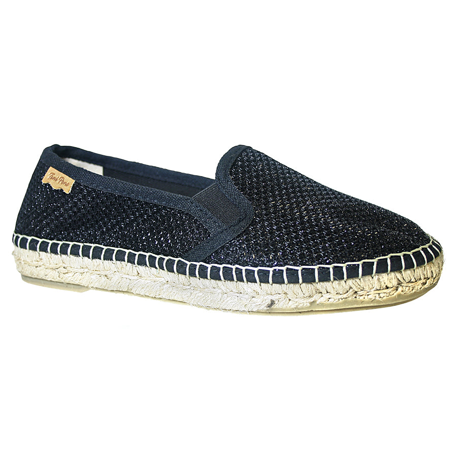 Black With White Espadrille Sole Toni Pons Women's Aran S Woven Synthetic Casual Slip On Sneaker