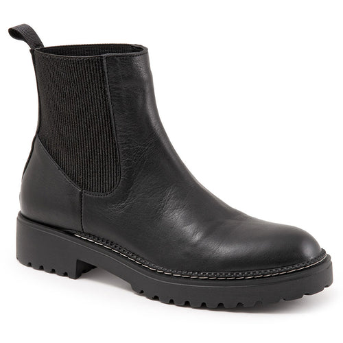 Black Bueno Women's Denver Leather And Stretch Chelsea Boot