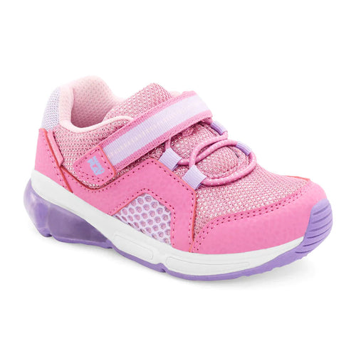 Pink And Purple And White Stride Rite Infant's M2P Lumi Bounce Synthetic Lighted Sneaker Sizes 7 to 10 Medium And Wide Width