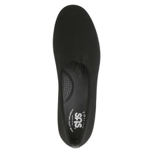 Load image into Gallery viewer, Black With Grey Trim SAS Women&#39;s Bliss Synthetic Casual Slip On Top View
