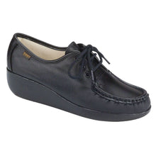 Load image into Gallery viewer, Black SAS Women&#39;s Bounce Leather Casual Wedge Oxford Profile View
