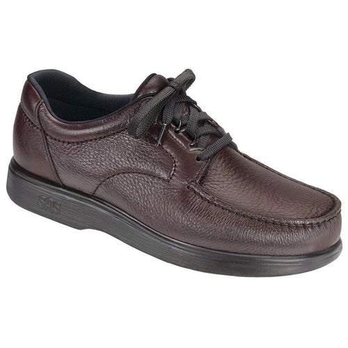 Cordovan Brown With Black Sole SAS Men's Bout Time Men's Casual Oxford Profile View