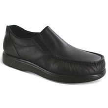 Load image into Gallery viewer, Black SAS Men&#39;s Side Gore Leather Casual Loafer Profile View
