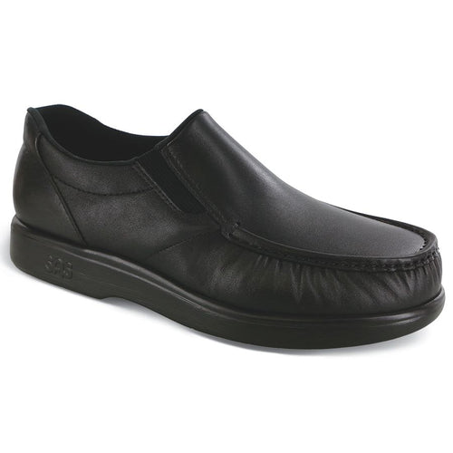 Black SAS Men's Side Gore Leather Casual Loafer Profile View
