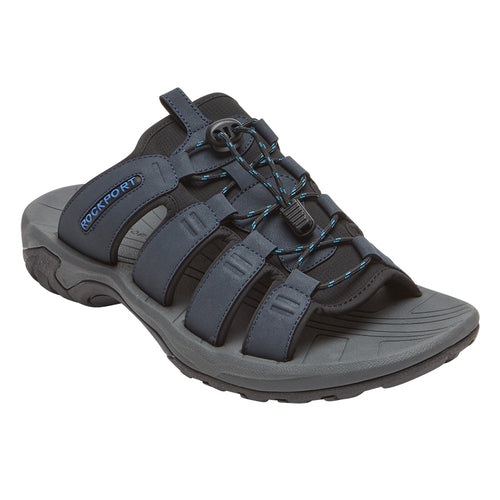 Navy with Black And Grey Rockport Men's Byron Bunglee Slide Synthetic Sports Strappy Sandal