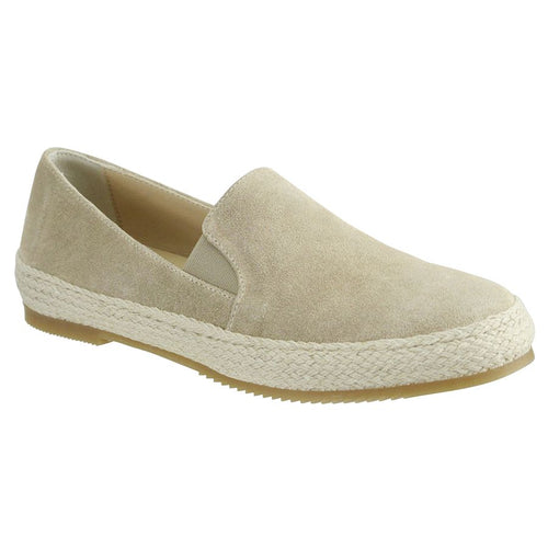Fawn Dark Beige With White And Tan Sole Ron White Women's Delilah Suede Casual Slip On Espadrille