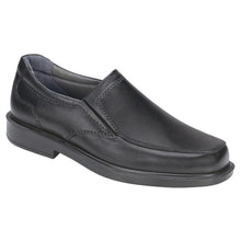 Load image into Gallery viewer, Black SAS Men&#39;s Diplomat Leather Dress Casual Loafer Profile View
