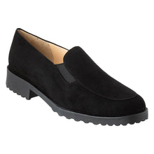 Load image into Gallery viewer, Black Brunate Women&#39;s Emy Suede Slip On Loafer Profile View
