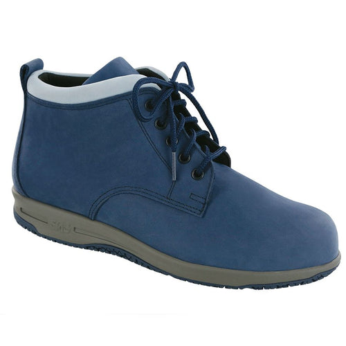 Navy With Light Blue And Grey SAS Women's Gretchen Water Resistant Nubuck Ankle Boot