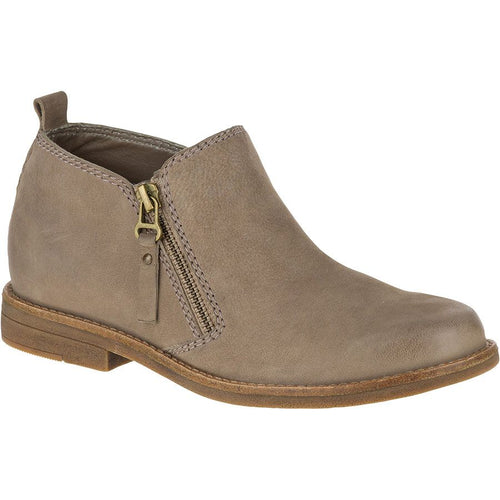 Taupe Brown Hush Puppies Women's Mazin Cayto Nubuck Zippered Ankle Bootie