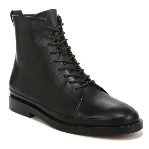 Black Vince Women's Cooper Leather Dress Casual Combat Boot Profile View