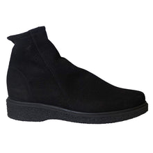 Load image into Gallery viewer, Noir Black Arche Women&#39;s Joeloo Nubuck Zippered Ankle Boot Side View
