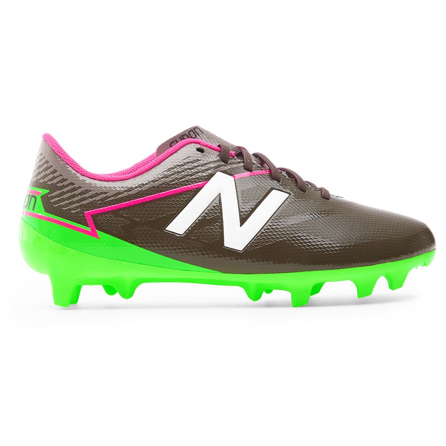 Black With Green and Pink New Balance Boy's JSFDFMP3 Synthetic Cleated Sneaker Sizes 13 to 13.5 and 1 to 5